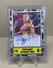 2025 Topps WWE x BAPE - Tiffany Stratton Black & White Camo AUTO 46/50