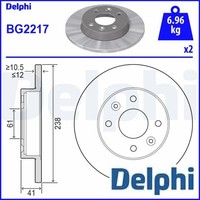 2X Bremsscheibe Delphi BG2217 2 Bremsscheiben Vorderachse Vorne