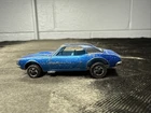 1967 HK Hot Wheels Redline Custom Camaro Blue W/ Black Top & Blue Interior