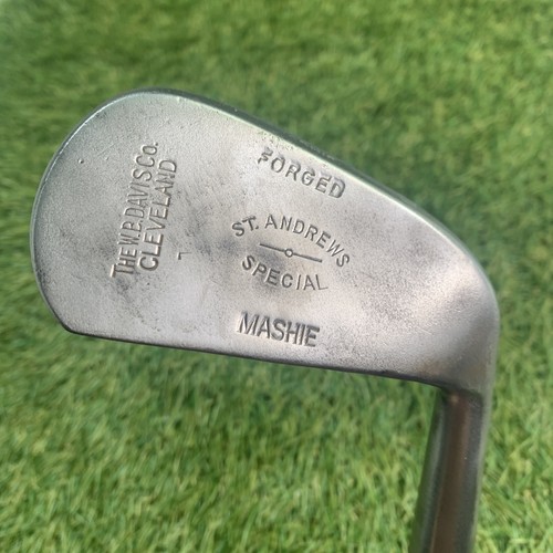 Vintage AG Spalding & Bros M-5 Mashie Iron – Manche Hickory – Droitier