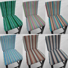 Colorful Stripes Dining Room Chair Back Covers or Seat Covers 6 Colors 