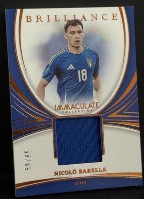 2023-24 Panini Immaculate Italy Nicolo Barella Brilliance Patch