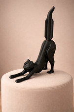 Porte rouleau papier toilette en forme de chat noir mobilier de salle de bain