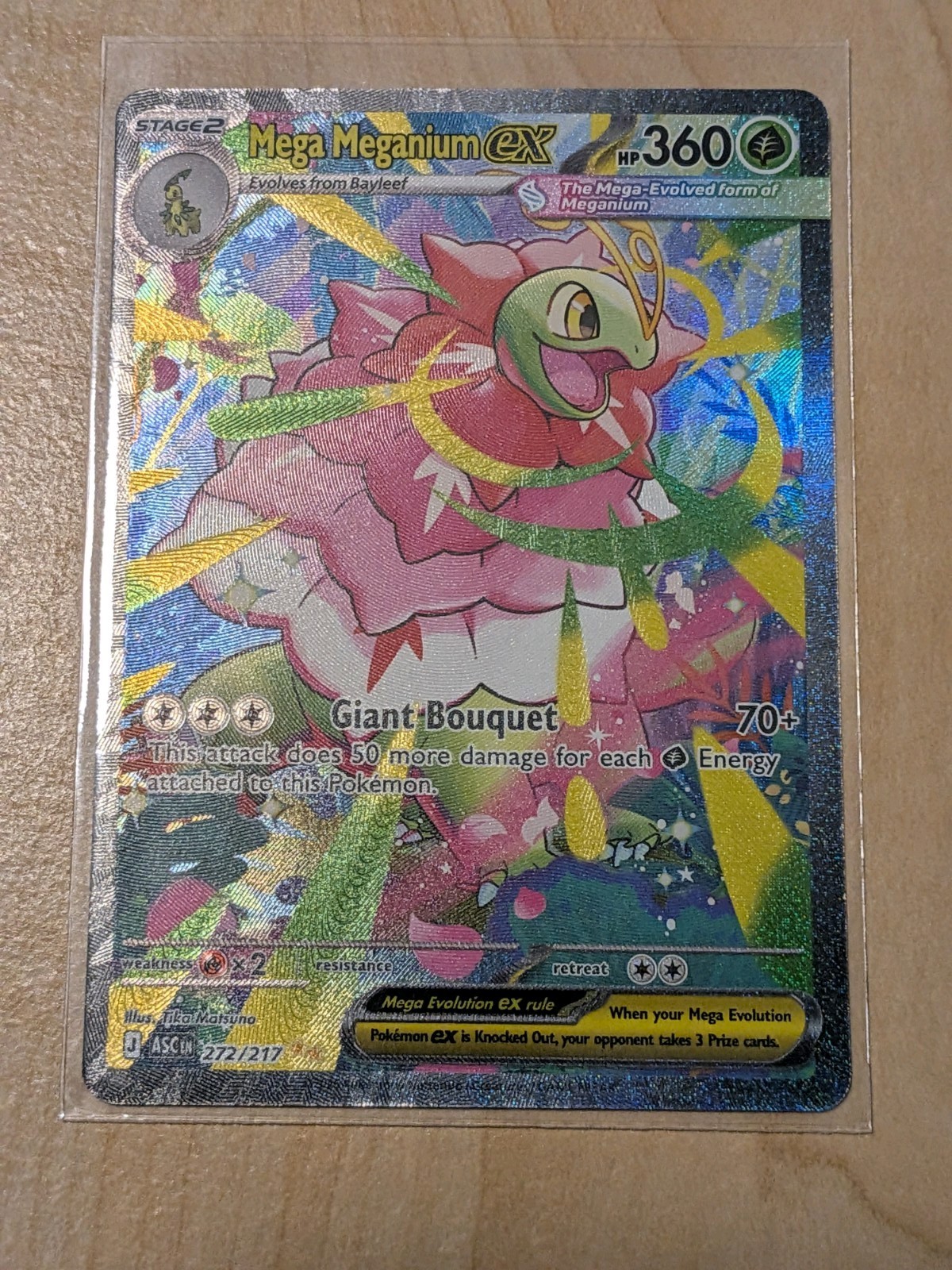 Mega Meganium ex 272/217 Special Illustration Rare Ascended Heroes Pokemon NM