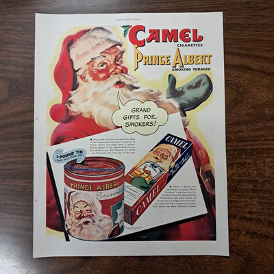 1946 Camel Cigarettes & Prince Albert Tobacco Large Full Page Color Ad