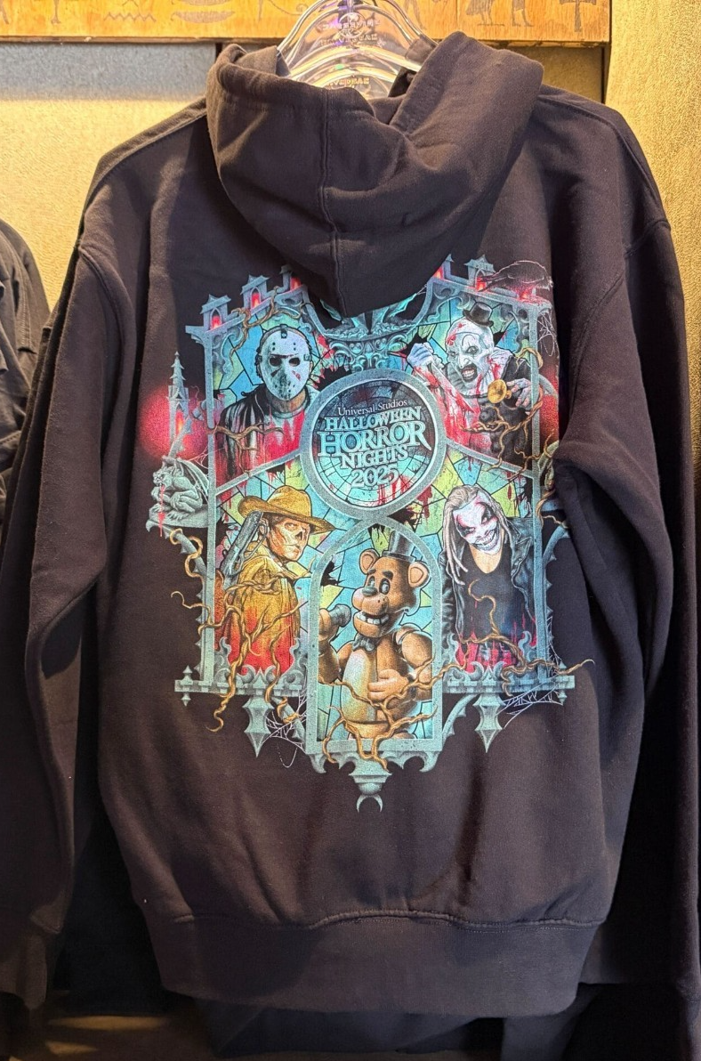 Universal Halloween Horror Nights HHN 2025 IP Houses Art Frame Hoodie  Sweatshirt