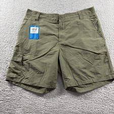 Pantalones Cortos Columbia Cargo Para Hombre 36/8" Entrepierna Desgarro Ligeros Verde Six Rivers