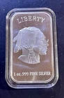 Liberty Indian Head Buffalo 1 Ounce .999 Silver Art Bar #1364