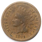 1881 Indian Head Penny Cent Very Fine (VF)