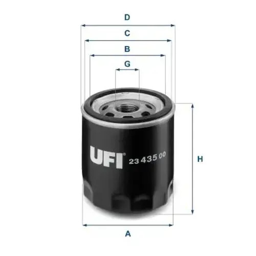 Oil filter Spin-on Filter 23.435.00 UFI for SKODA CHRYSLER JEEP LADA SEAT VW - Image 5