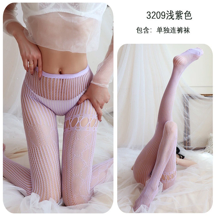 Medias Sexy Jacquard Puro Deseo Encaje Malla Medias Malla Hueca Pantimedias Foto 4 de 4