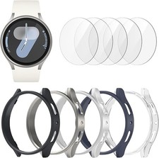 5 5 Pack Screen Protector for Galaxy Watch 7 44mm Waterproof Case  Tempered Gla