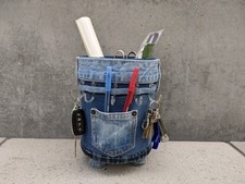 (New) Original Handcrafted Artisan Upcycled Denim/Organizer Box - Made in USA