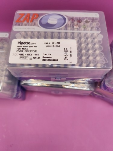 Five Racks Of Zap Premier Pipet Tips 1000ul, 200ul, 20ul - Picture 3 of 4