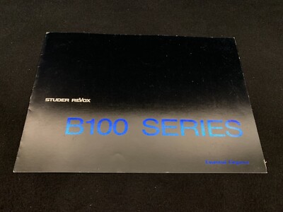 STUDER ReVox B100 Series Sales Brochure. Very Good