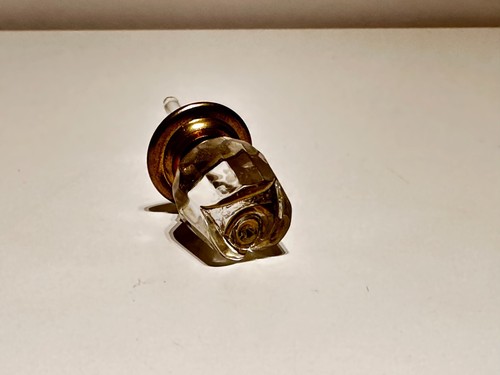 VINTAGE LADIES RARE HAND MADE GLASS PERFUME BOTTLE DECORATE WITH WOMAN DRESS - Picture 17 of 17