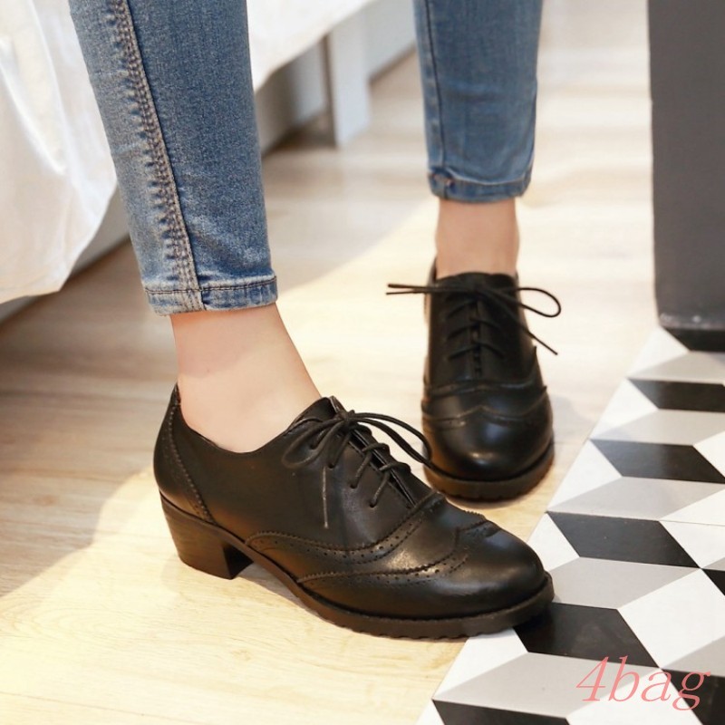 Mujer Zapatos Tacón Bajo Plano Retro Cuero Estilo Calado Con Cordones Oxford estilo Preppy Estilo Cuero Plus talla 29cde5 Mujer Zapatos Tacón Bajo Plano Retro Cuero Estilo Calado Con Cordones Oxford estilo Preppy Estilo Cuero Plus talla 29cde5