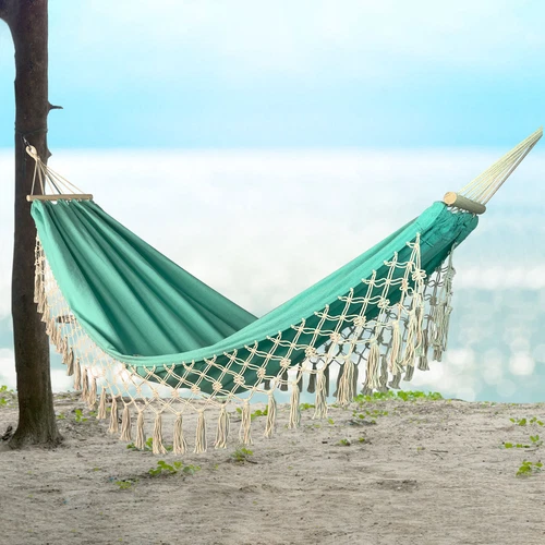 Boho Hammock Camping Hammock Outdoor Hanging Swing Sleeping Garden Patio US - Picture 25 of 31