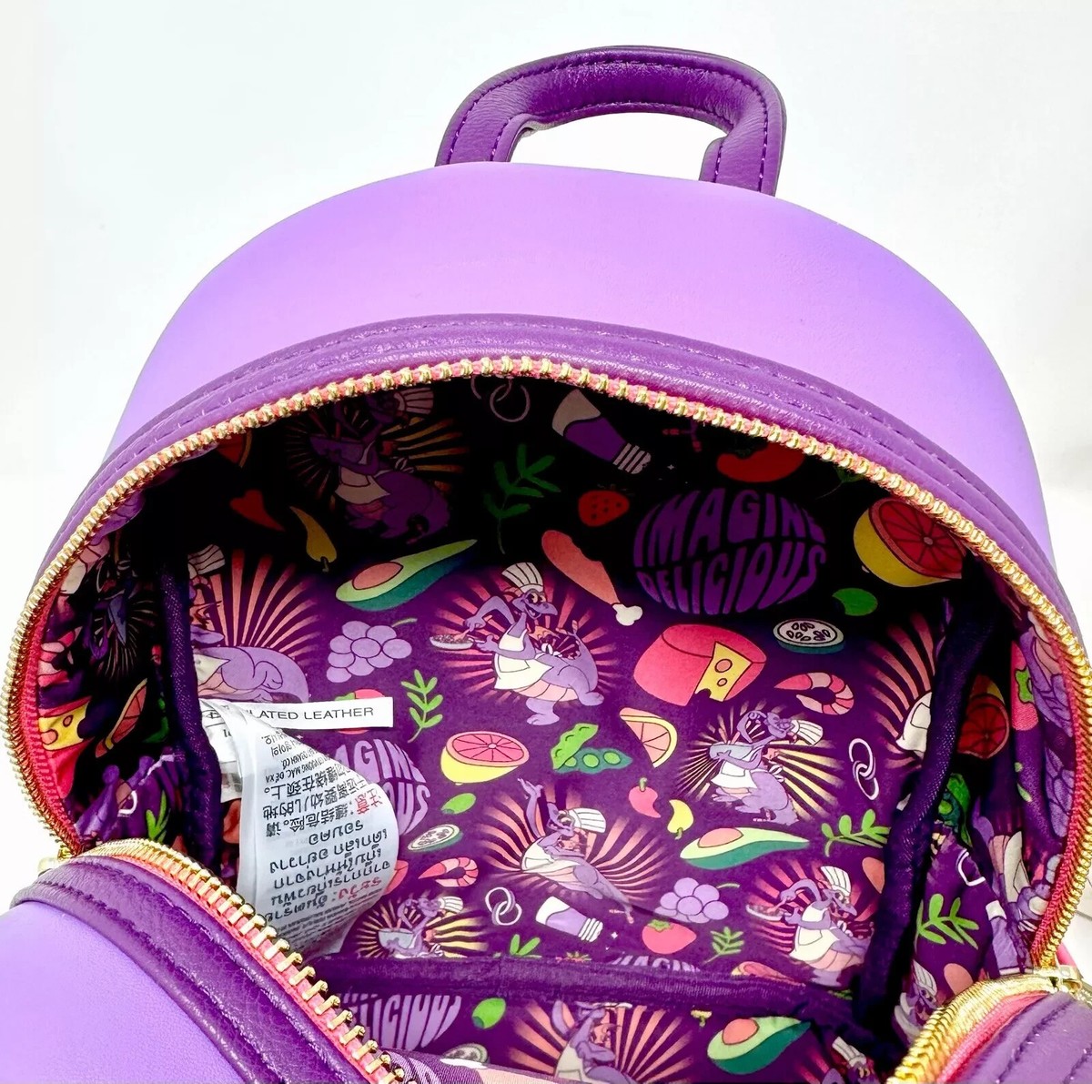 Loungefly Disney EPCOT Food & Wine 2024 Figment Mini Backpack SPOTTED: Remy Lug and Figment Loungefly Bags Arrive at 2024  main image 3