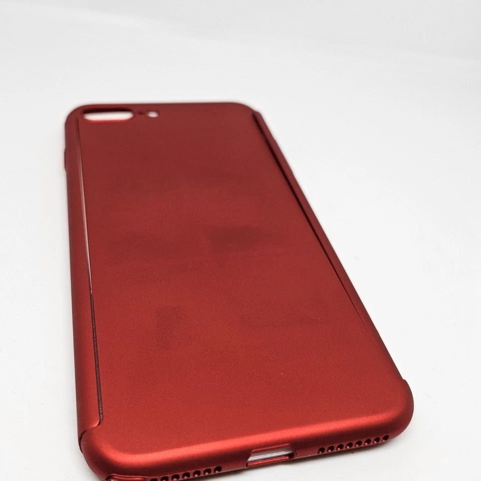 Oretech Funda Cuerpo Completo Plástico Duro Compatible con iPhone 8plus/7plus Rojo Foto 2 de 4