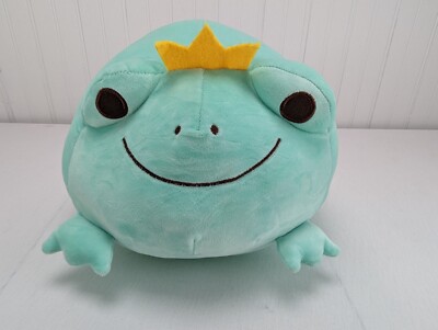 Cazoyee Green Frog Prince Plush Pillow Stuffed Animal Super Soft 8'' Security Toy