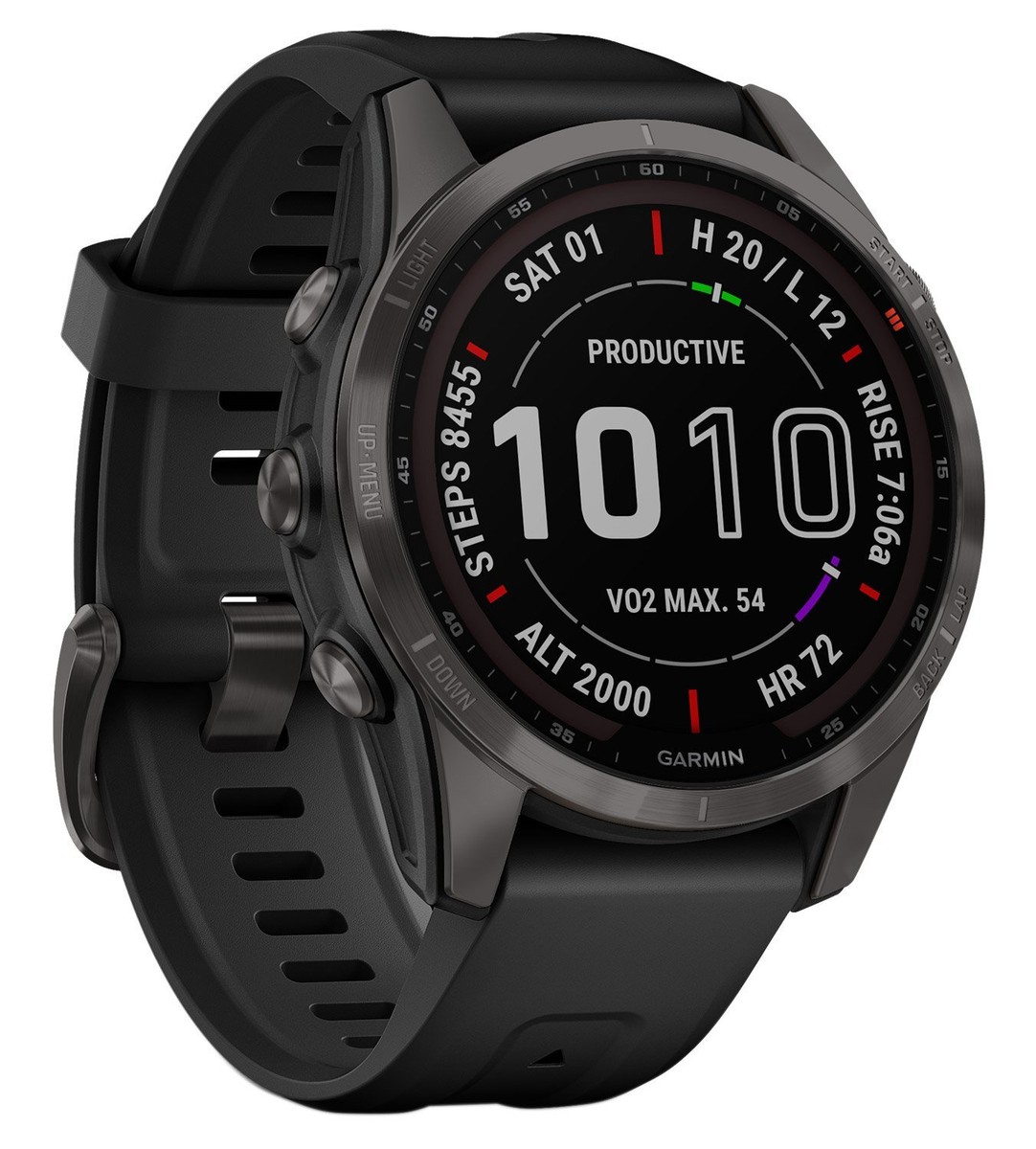 Garmin FENIX 7S SAPPHIRE SOLAR Carbon Grey DLC 42mm 010 Garmin FENIX 7S SAPPHIRE SOLAR Carbon Grey DLC 42mm 010
