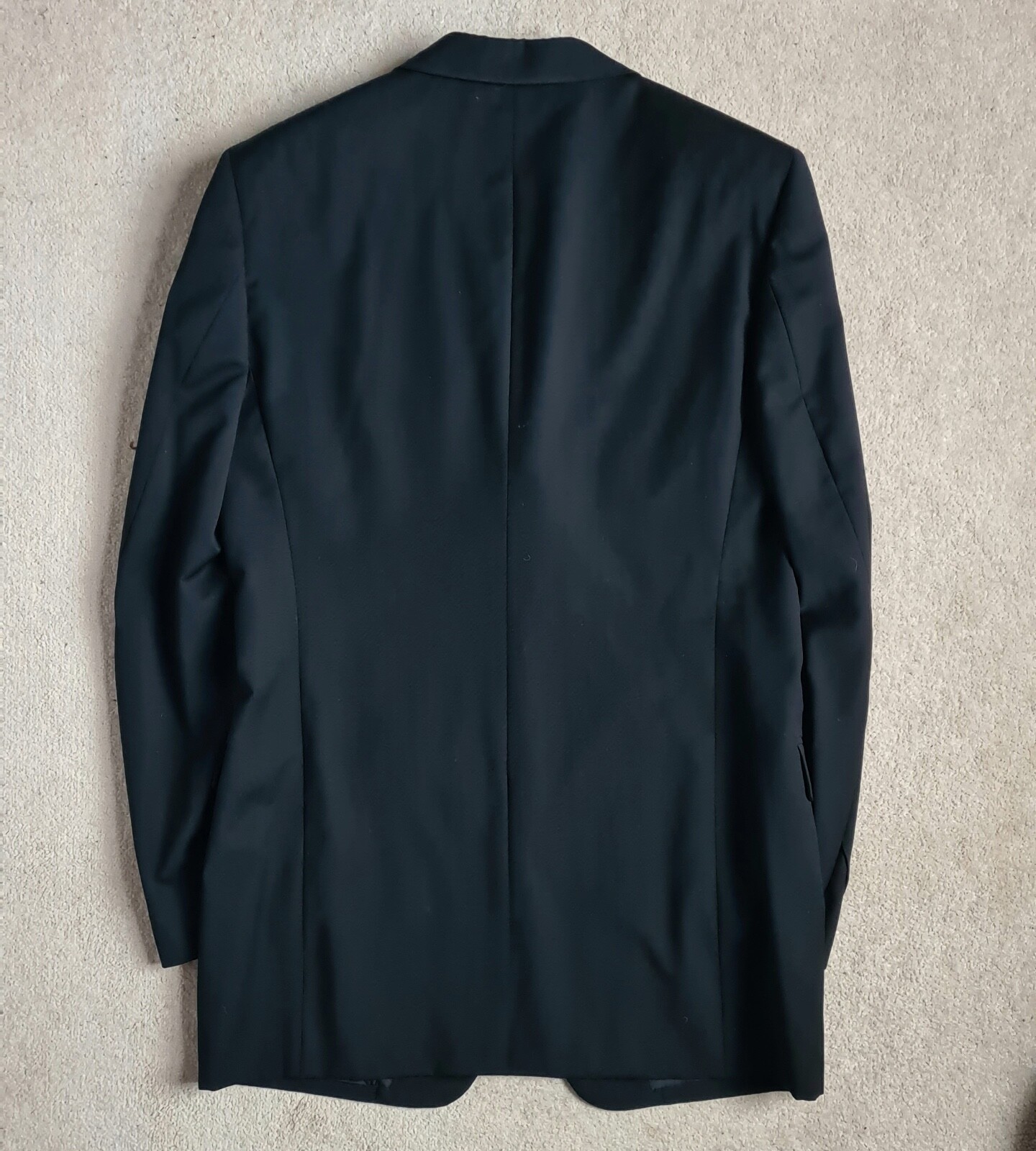 Blazer nero giacca Yves Saint Laurent taglia 48 pura tuta di lana nuova taglia