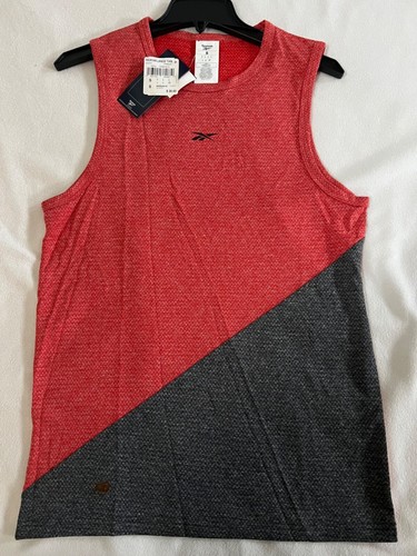 🔥REEBOK MEN'S TANK TOP WOR MELANGE TAN MODEL FK6194/FK6224 SMALL NWT PICK COLOR - Picture 7 of 39