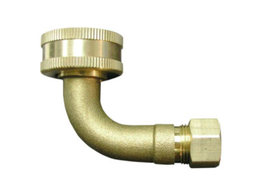 Everbilt 3/4'' FHT x 3/8'' OD Compression 90-Degree Brass Elbow Adapter Fitting