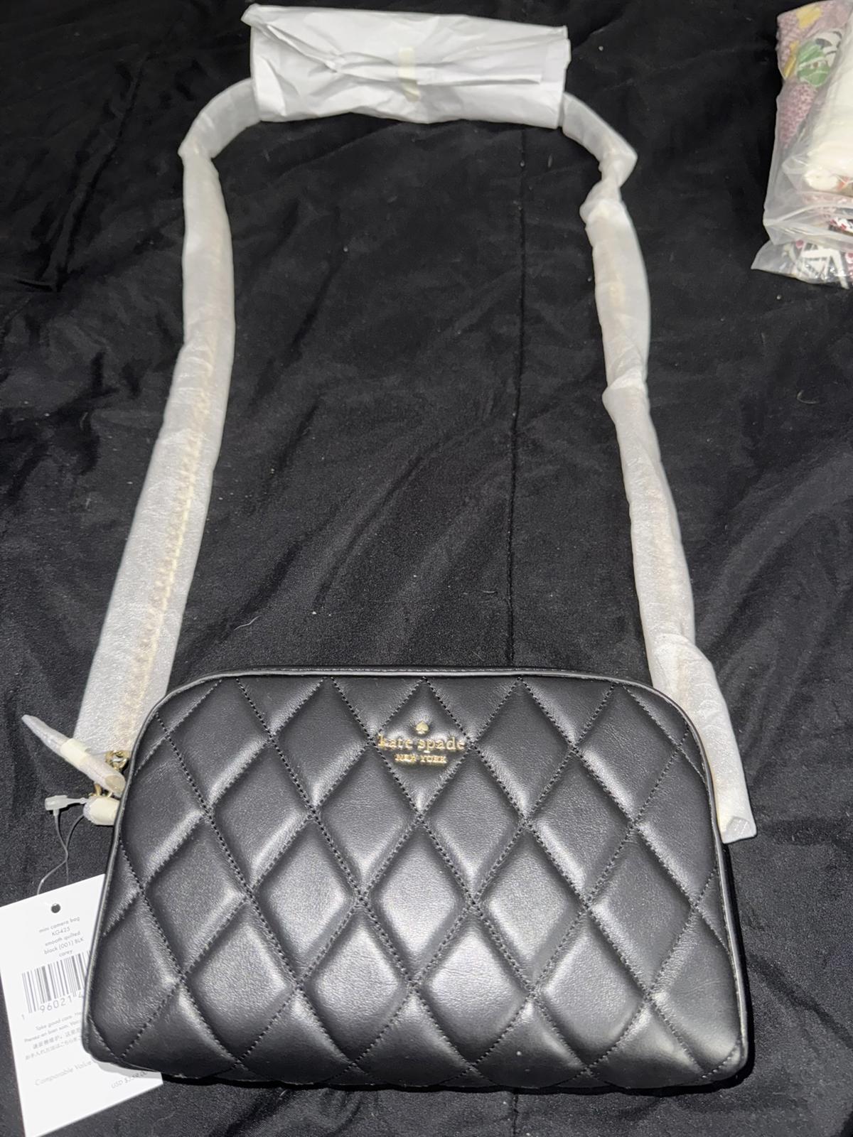 Kate Spade Quilted Crossbody Mini Camera Bag - Black