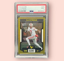 CJ Stroud 2023 Score Rookie Dots Gold Refractor RC /210 PSA 9 Texans