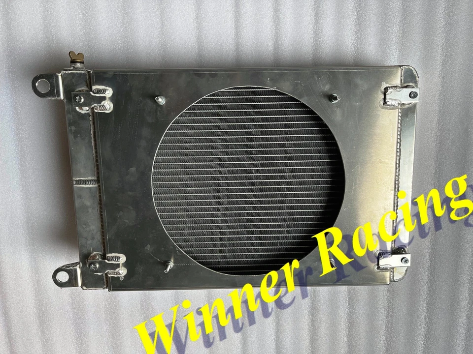 Radiador de aluminio lado derecho + cubierta + ventilador para Lamborghini LM002 5,2 L V12 1986-1993 Foto 2 de 4