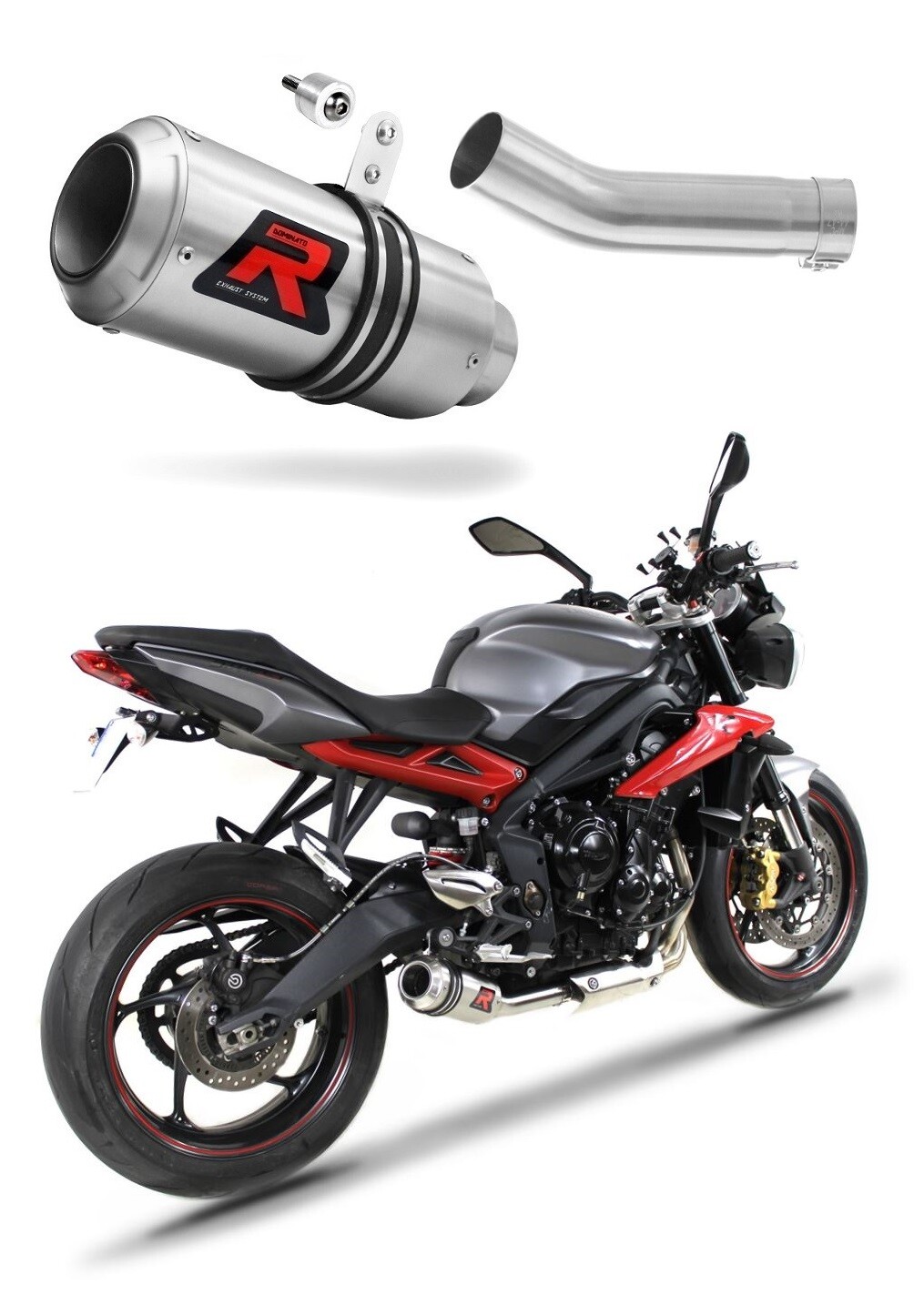 STREET TRIPLE 675 R / S / RS 2013 - 2016 Terminale di Scarico Silenziatore GP DO