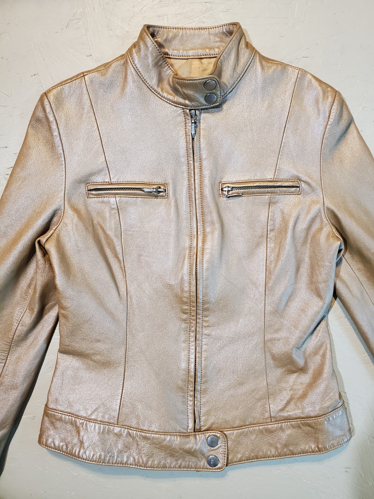 Paola frani leather jacket - Gem