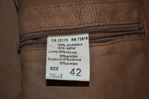 Cappotto sportivo Hugo Boss uomo pelle scamosciata marrone 3 bottoni anteriori taglia 42L - Foto 9 di 11