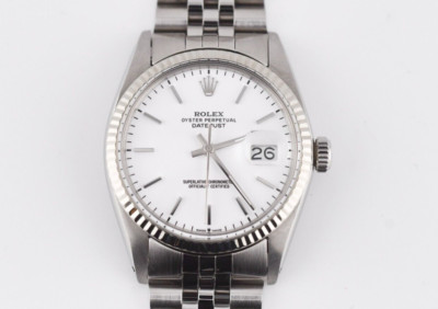 Rolex Datejust Ref.16014 Stainless Steel & White Gold 36mm White