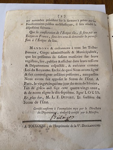 Révolution / Louis XVI /Consécration des Évêques élus / 1791 - Picture 2 of 3