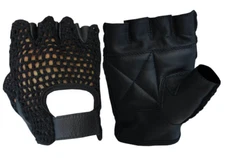  Leather Net Driving Weight Training Cycling Wheelchair Fitness Gloves 