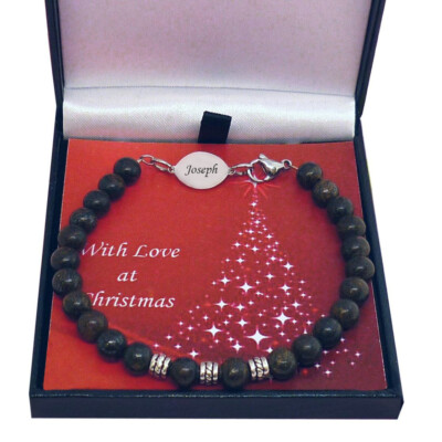 Personalisiertes Armband für Herren, Jungen, IN Weihnachtsgeschenk Kiste, Gratis