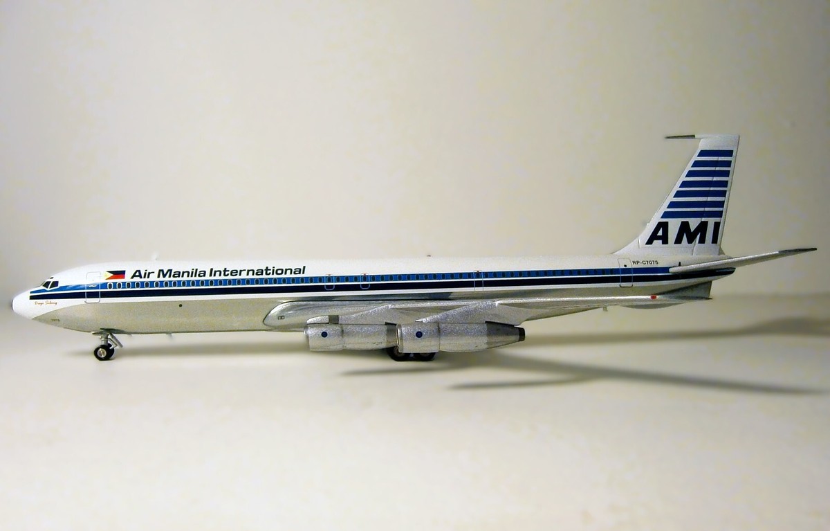 Inflight IF707AMI001P Air Manila Boeing 707-300 RP-C7075