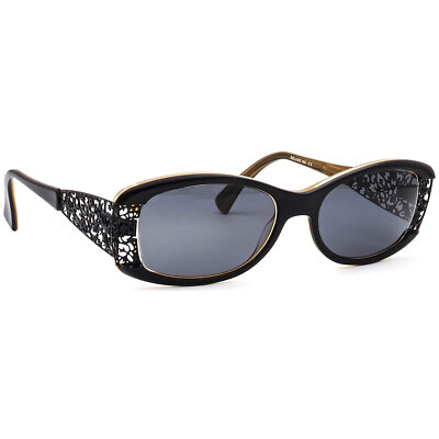 Jean Lafont Polarized Sunglasses Deluxe 103 Black/Olive Oval  display picture 2