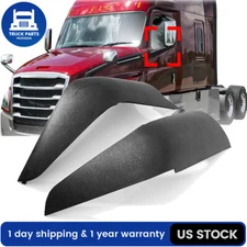 Black Door Mirror Arm Cover LH&RH Side Pair For Freightliner Cascadia 2018+