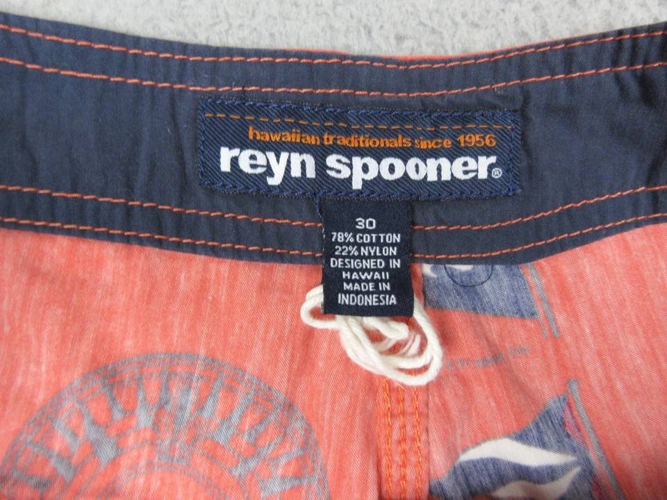 Reyn Spooner Swim Trunks Mens 30 Red Nautical Board Shorts 30X17 - Image 4 of 4