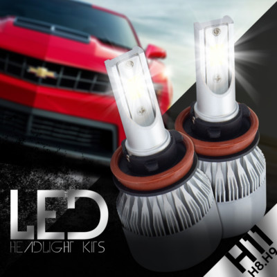 Cree LED Headlight Kit H8 H9 H11 Conversion Light Bulbs 388W 38800LM 6000K White