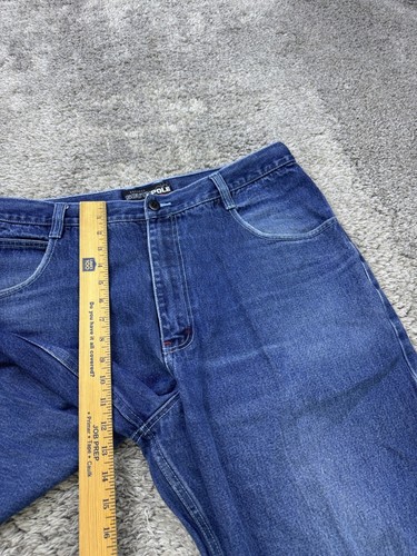 Vtg Southpole Jeans Mens 38 Baggy Loose Wide Embroidered Hip Hop 90s Y2K Skater - Picture 5 of 10