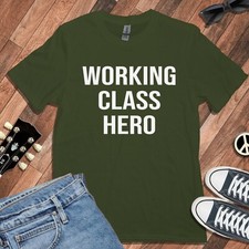 WORKING CLASS HERO T-SHIRT (Gildan As worn By John Lennon Beatles Music Retro)