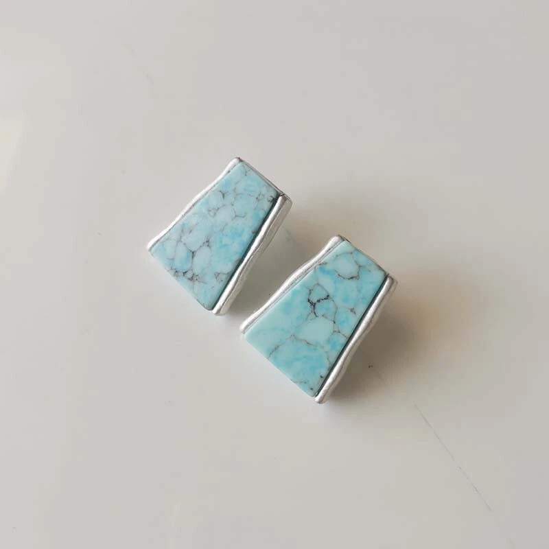 New Robert Lee Morris Geometric Stud Earrings Retro Women Party Vacation Jewelry - Image 2 of 3