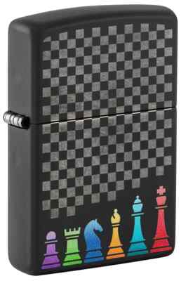 Zippo 48662, Chess Pieces Design, Black Matte Finish Lighter | eBay