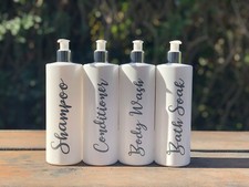 Image of Hinch bathroom pump dispenser bottles / shampoo / conditioner / shower gel