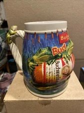 Anheuser Busch 1996 Budweiser Frog Stein NIB With COA Vintage Collectible